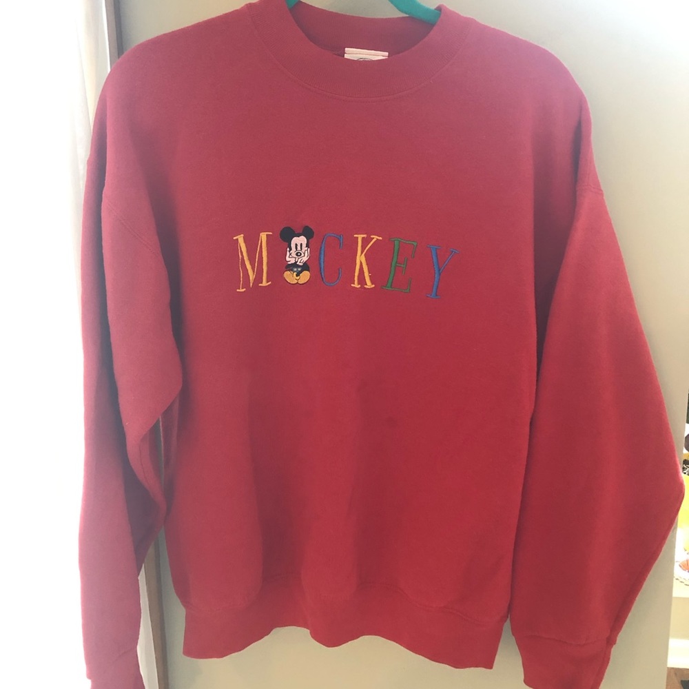 Vintage Mickey Mouse Embroidered Sweatshirt/L